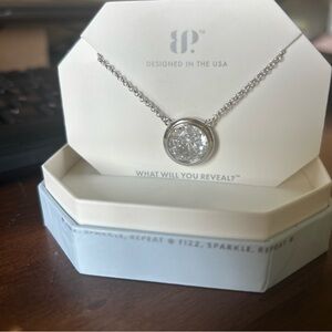 Brilliant Earth Silver Necklace with Crystal Pendant